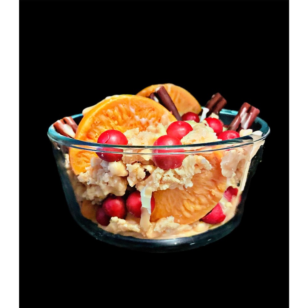 Handmade Country Christmas AWESOME Scented Food-Like Fruit & Spice Candle